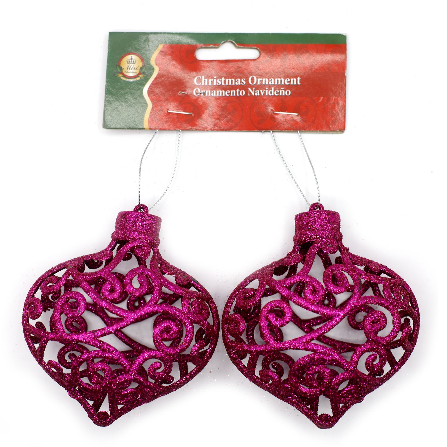 Foto do Produto COLGANTE NAVIDEÑO CORAZON FUCSIA C/2PZS XMTX215-401E