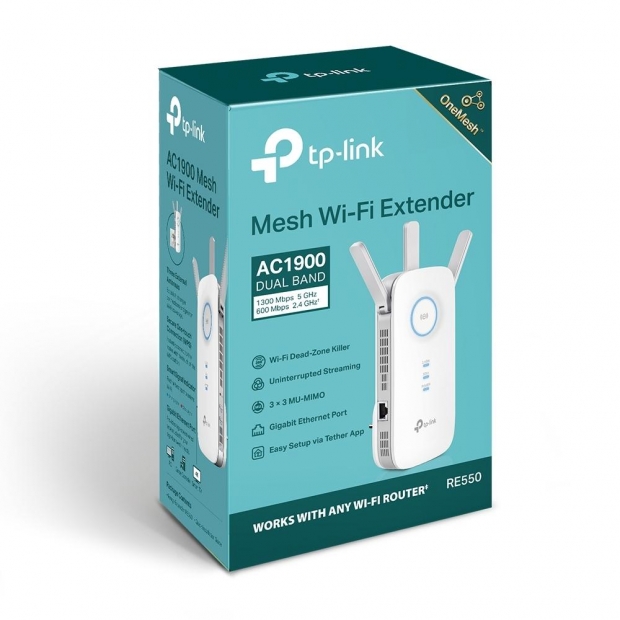 Foto do Produto REPETIDOR TP-LINK RE550 AC1900 DUAL BAND WIFI