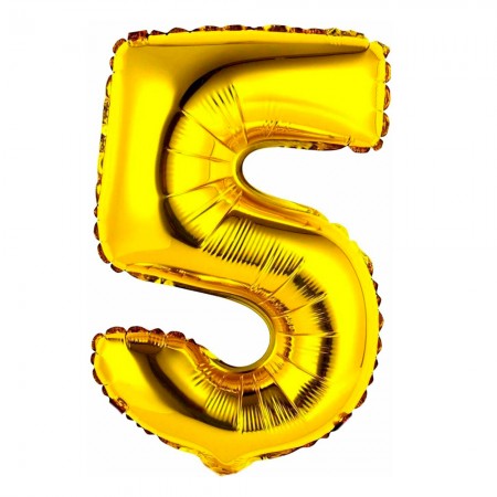 Foto do Produto Balao Numero 5 Dourado 32 Polegadas