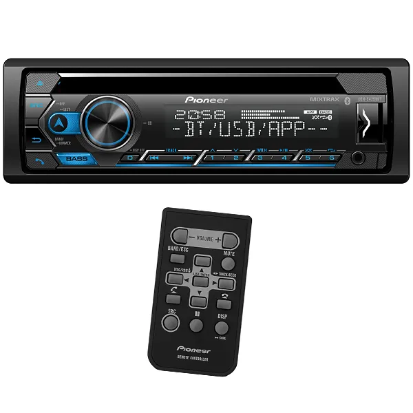 Foto do Produto Reprodutor de CD Automotivo Pioneer DEH-S4250BT com Bluetooth/USB/Auxiliar - Preto