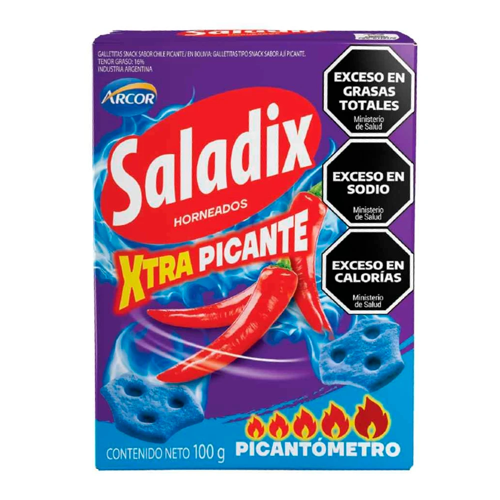 Foto do Produto Biscoito Assado Arcor Saladix Xtrapicante Caixa 100G