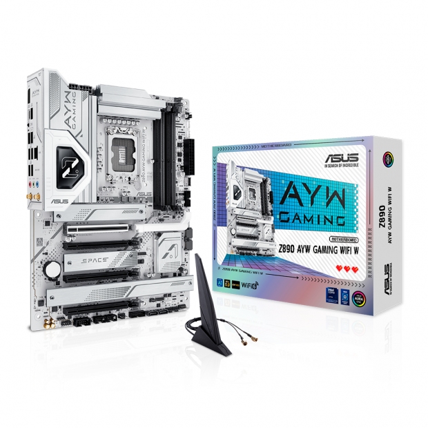 Foto do Produto MB 1851 ASUS Z890 AYW GAMING WIFI W DP/USB-C/M.2 WHITE/RGB