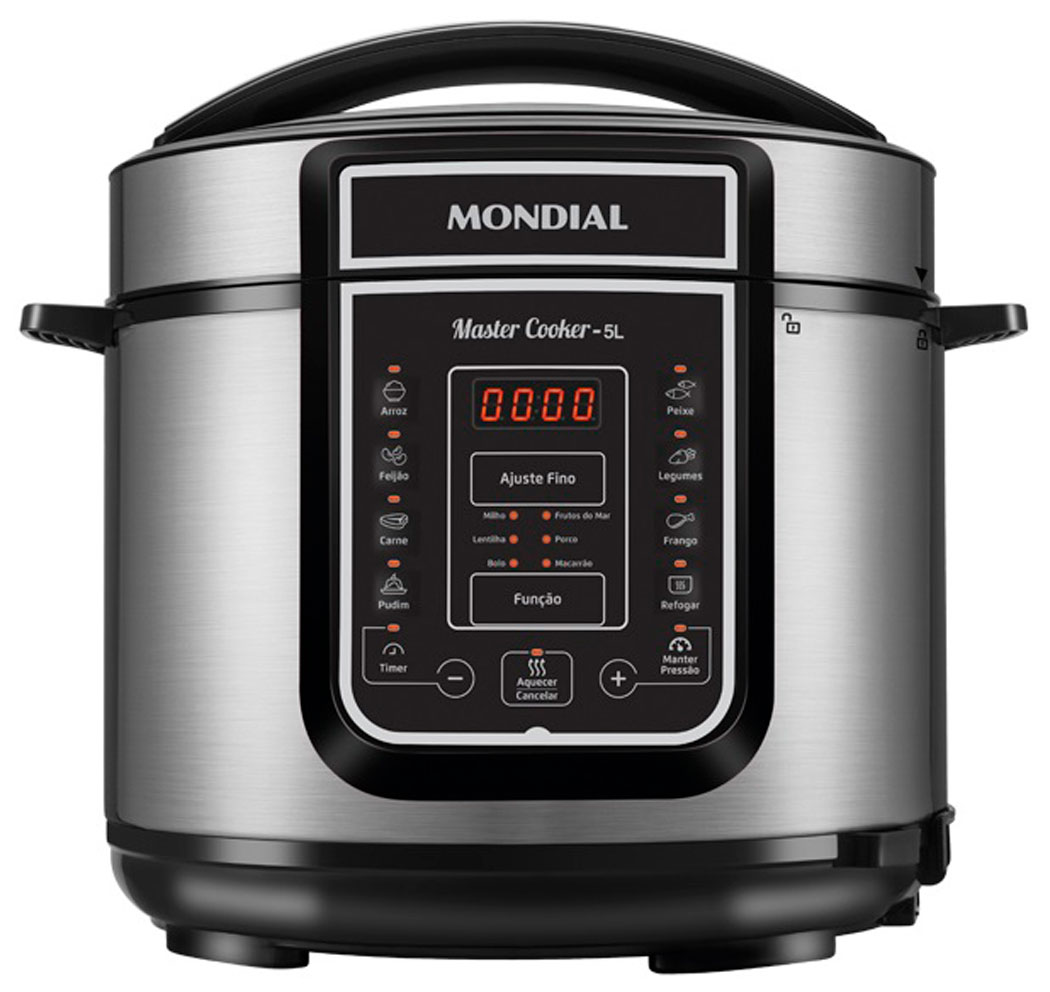 Foto do Produto Panela de Pressão Elétrica Mondial Digital Master Cooker PE-38 - 900W - 5L - 220V/60Hz - Preto