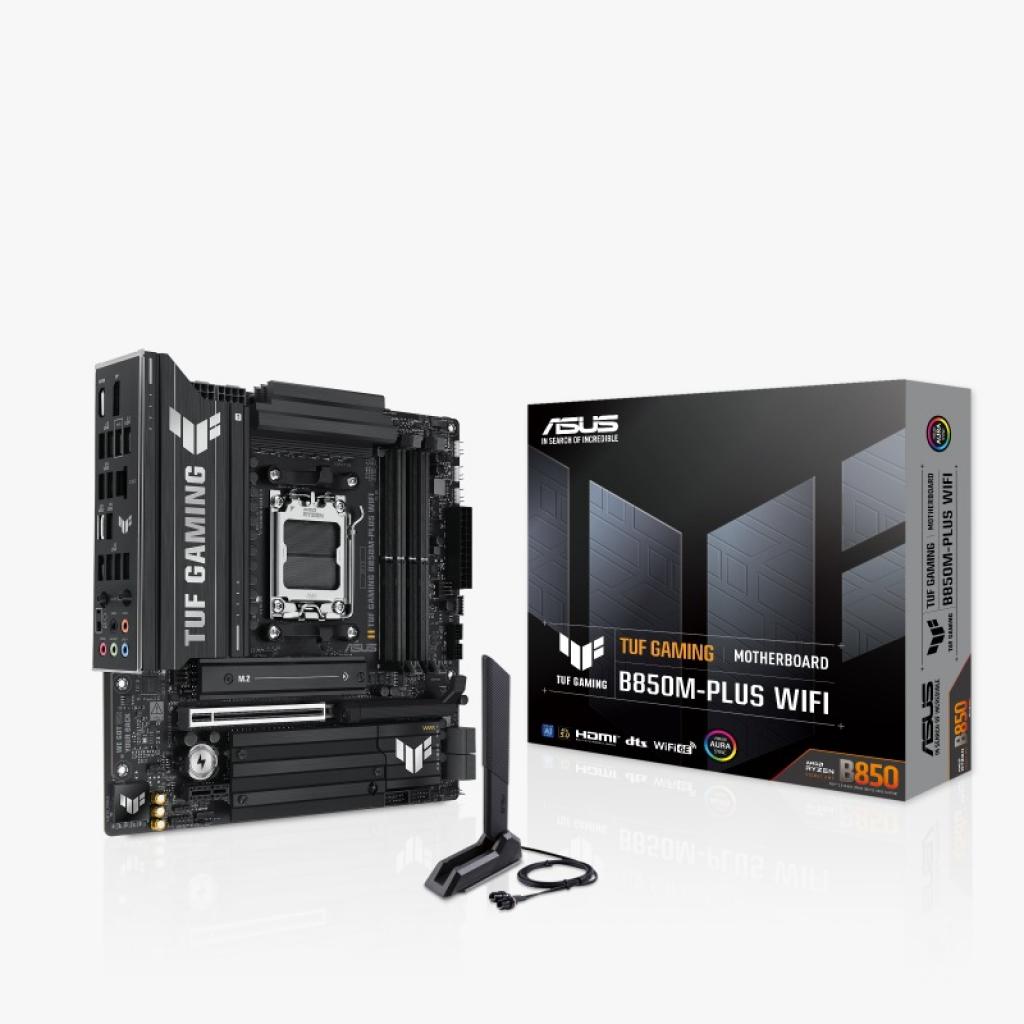 Foto do Produto Placa mae AMD (AM5) Asus B850M-Plus Tuf Gaming Wifi DDR5