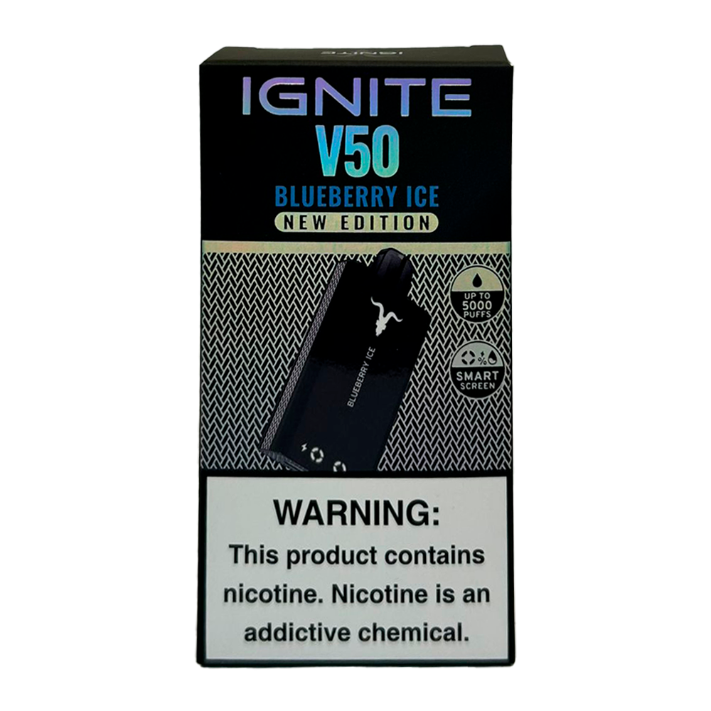 Foto do Produto Blueberry Ice Ignite V50 New Edition 5000Puffs Pod Descartável
