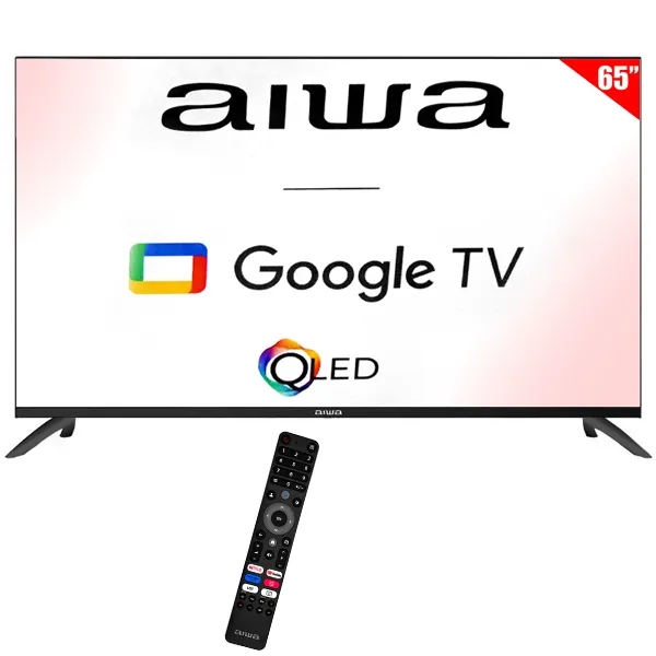 Foto do Produto Smart TV QLED 65" Aiwa AW65B4QFG 4K Ultra HD Google TV Wi-Fi/Bluetooth com Conversor Digital