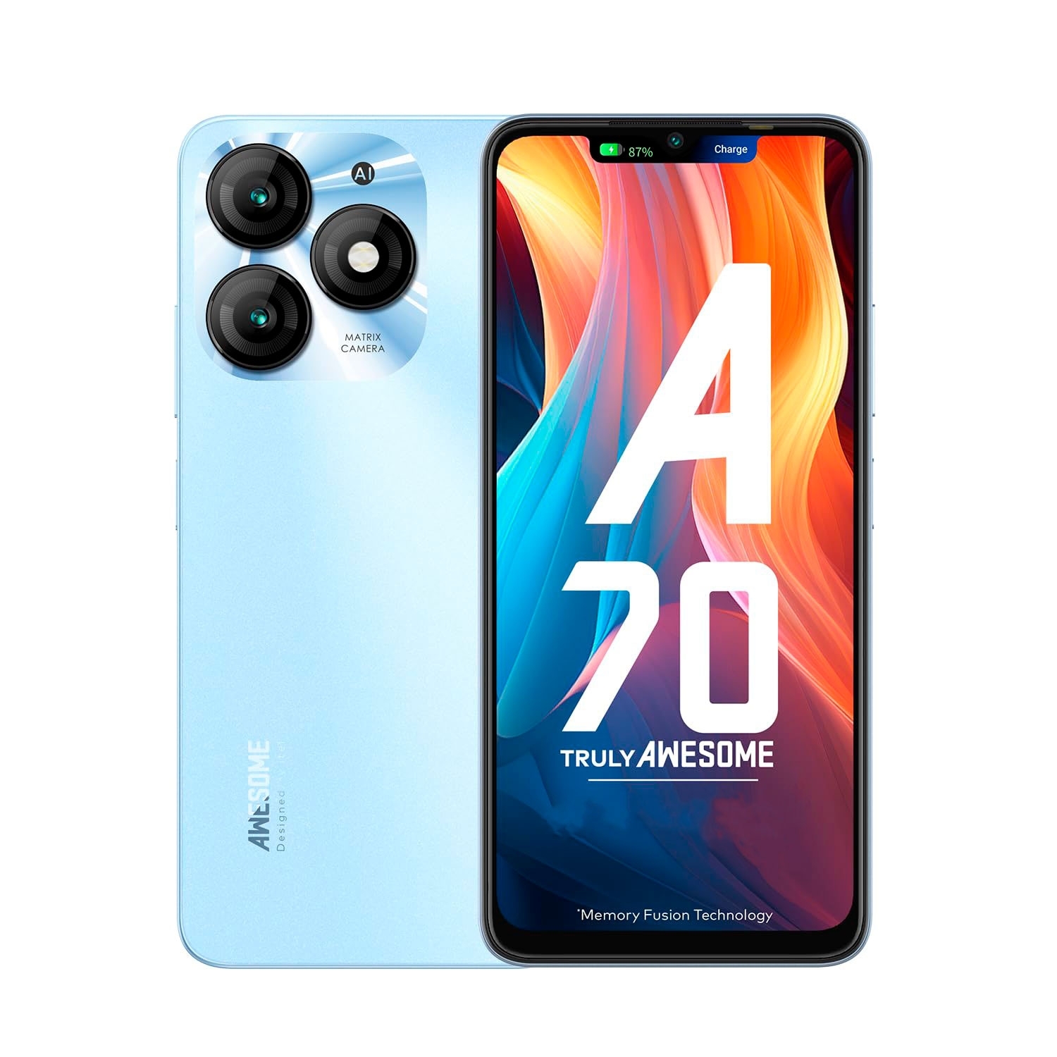 Foto do Produto Celular Itel A70 A665L - 4/256GB - 6.6'' - Dual-Sim - Azure Blue