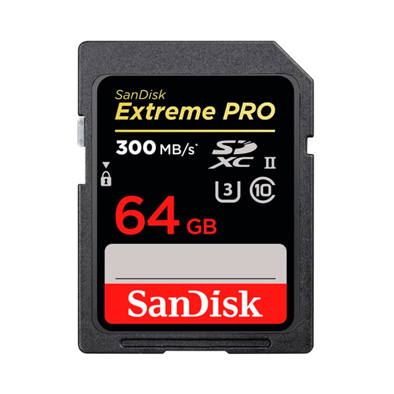 Foto do Produto Memória SD Sandisk Extreme Pro 64Gb 300Mbs
