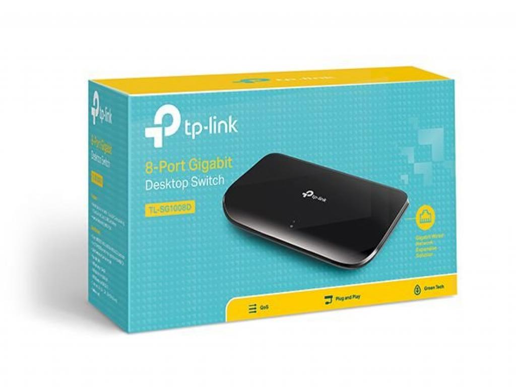 Foto do Produto Hub 8 Portas TP-LINK TL-SG1008D 10/100/1000