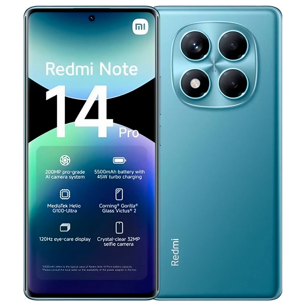 Foto do Produto Celular Xiaomi Redmi Note 14 Pro - 8/256GB - 6.67'' - Dual-Sim - Ocean Blue