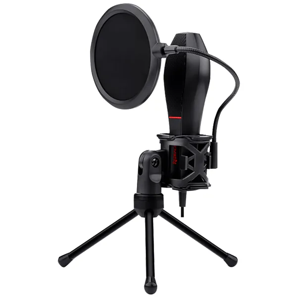 Foto do Produto Microfone Streaming Redragon Quasar 2 GM200-1 omnidirecional com USB - Preto